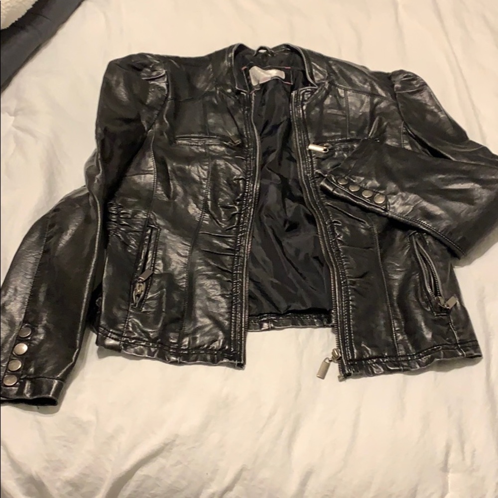 Faux leather jacket